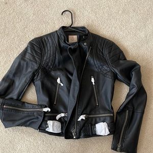 NEW Free People Vegan Leather Moto jacket size small new with tags